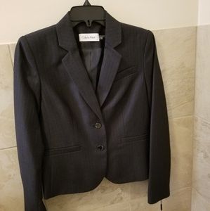 NWT Calvin Klein navy pin stripe blazer